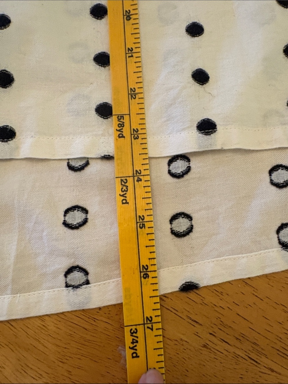 LOFT Ivory Blouse with Black Polka Dots and Henley Placket - Picture 9 of 9